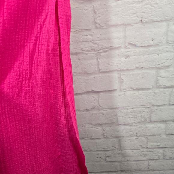 MS J.Crew Strapless Bow Front Cover Up Dress NWT Women Sze XS Neon Flamingo Pink - Picture 8 of 10